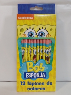 Lápices de Colores x 12 Unidades Bob Esponja Original Cresko - comprar online