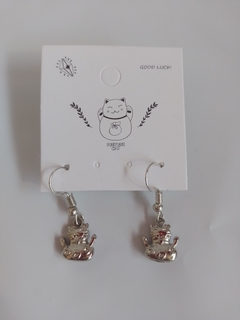 Aros Gatitos de la Suerte Maneki Neko Colgantes