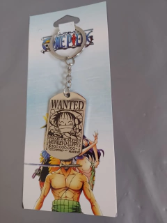 Llavero Wanted Monkey D Luffy de Metal - One Piece - comprar online