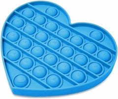 Pop it Corazón Azul Juego Sensorial Anti estrés Fidget