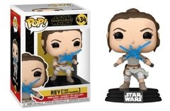 Funko Pop Star Wars- Rey con 2 sables láser #434