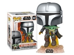 Funko Pop Star Wars The Mandalorian Flying con Grogu #402