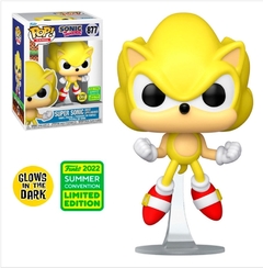 Funko Pop! + Poster de Regalo Super Sonic Glows in the dark #877