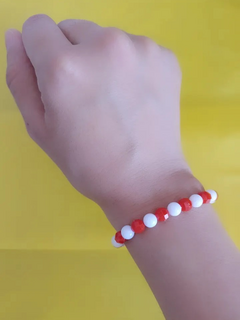 Pulsera Roja y Blanca - Elástica en internet