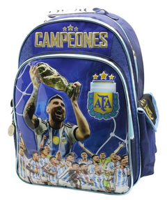 Mochila Escolar AFA Selección Argentina Messi 16 Espalda - (MAYORISTA)