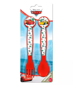 Set x 2 Cubiertos Cars Cuchara Tenedor Infantil