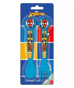 Set x 2 Cubiertos Spiderman Cuchara Tenedor Infantil