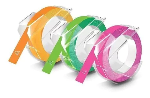 3 Cintas 9mm Dymo Label buddy 1933353 Fluo Blister