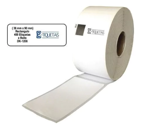 10 Rollos Etiqueta Dk-1208 38X90 Mm 400