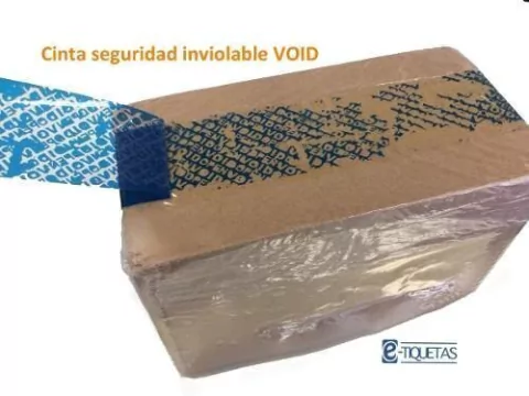 Cinta Seguridad Para Sellado Embalaje Void 50 Mm X 50 Mts