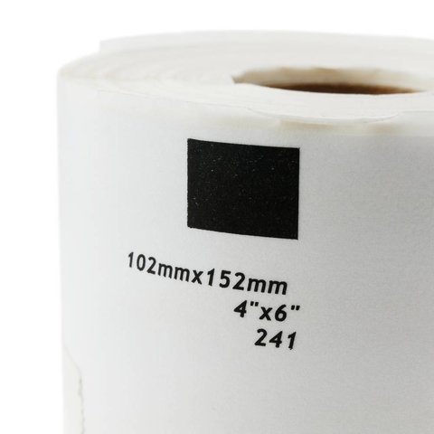 10 Rollos Dk-1241 Etiqueta Autoadhesiva 102x152 Ql1050 1060 1110 - comprar online