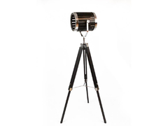 Lampara De Pie Faro Naval Tripode Plateado-Pie Negro (L33)