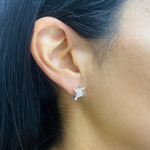 Aros Colibri Colores Plata 925 - tienda online