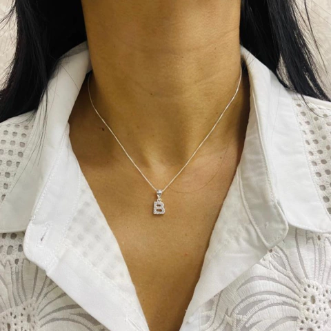 Conjunto Iniciales Medianas Plata 925 en internet