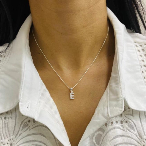 Conjunto Iniciales Medianas Plata 925 en internet