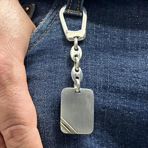 Llavero Plata y Oro
