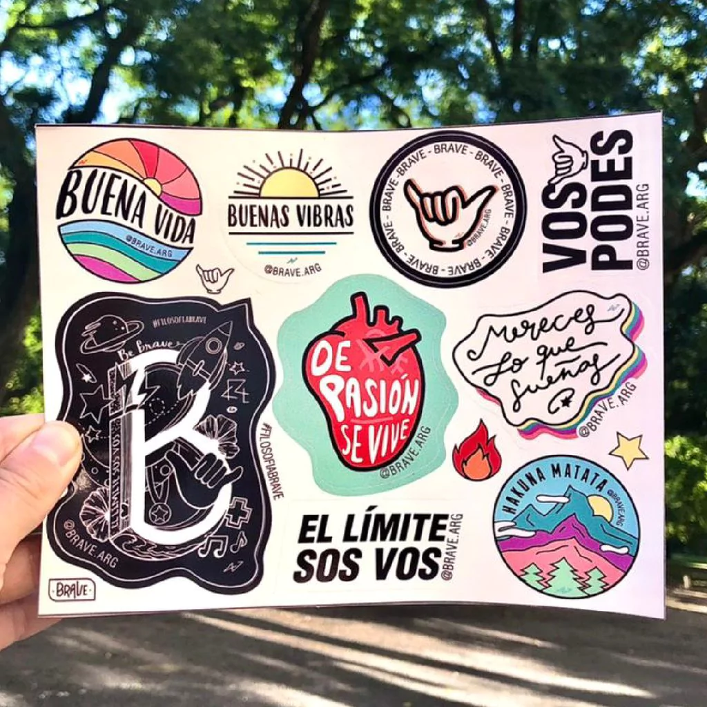 CALCOS BRAVE "buenas vibras"