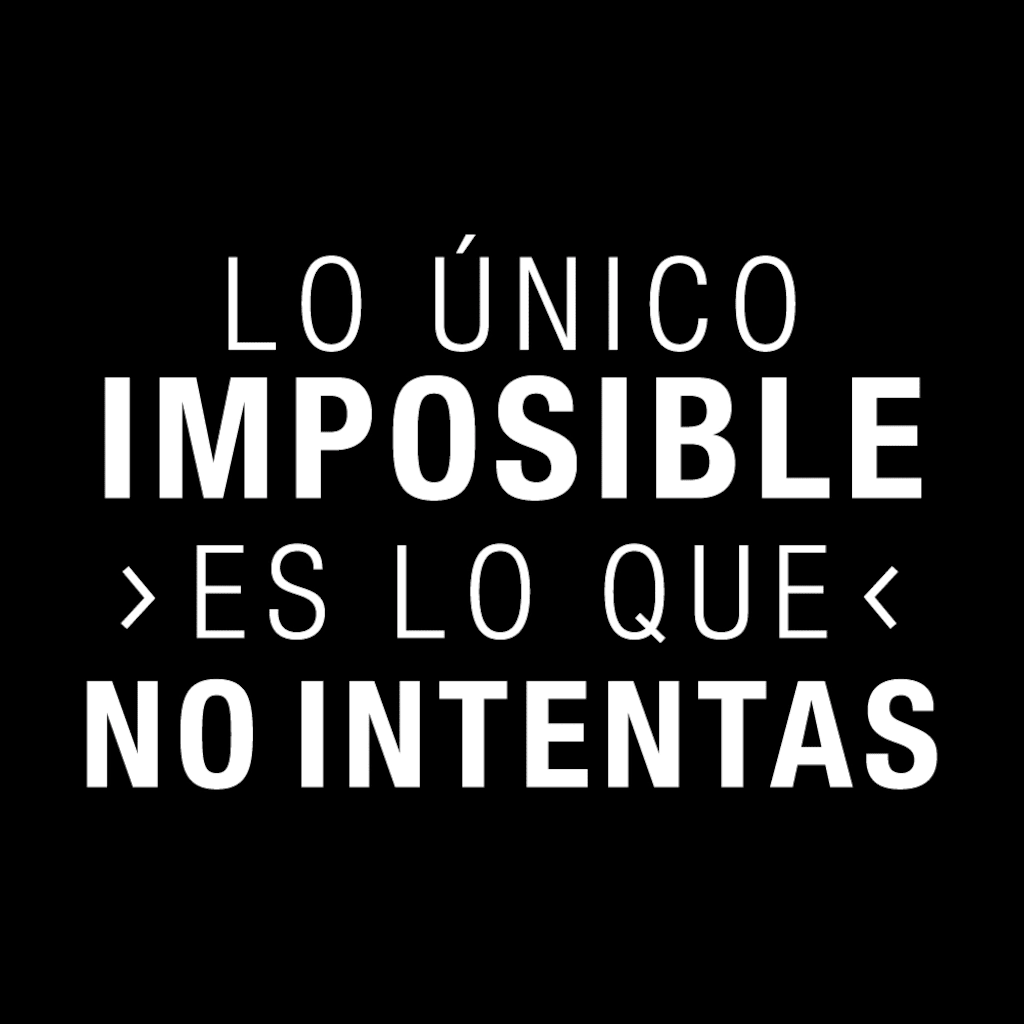 LO ÚNICO IMPOSIBLE ES LO QUE NO INTENTAS