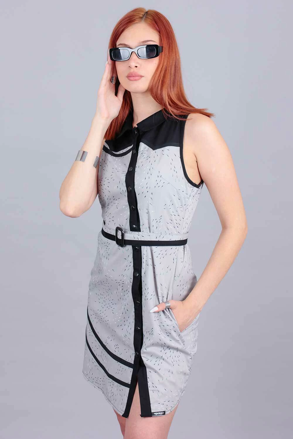 Vestido Luis (gris flechitas)