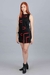 Vestido Audry (negro c/rojo) - tienda online