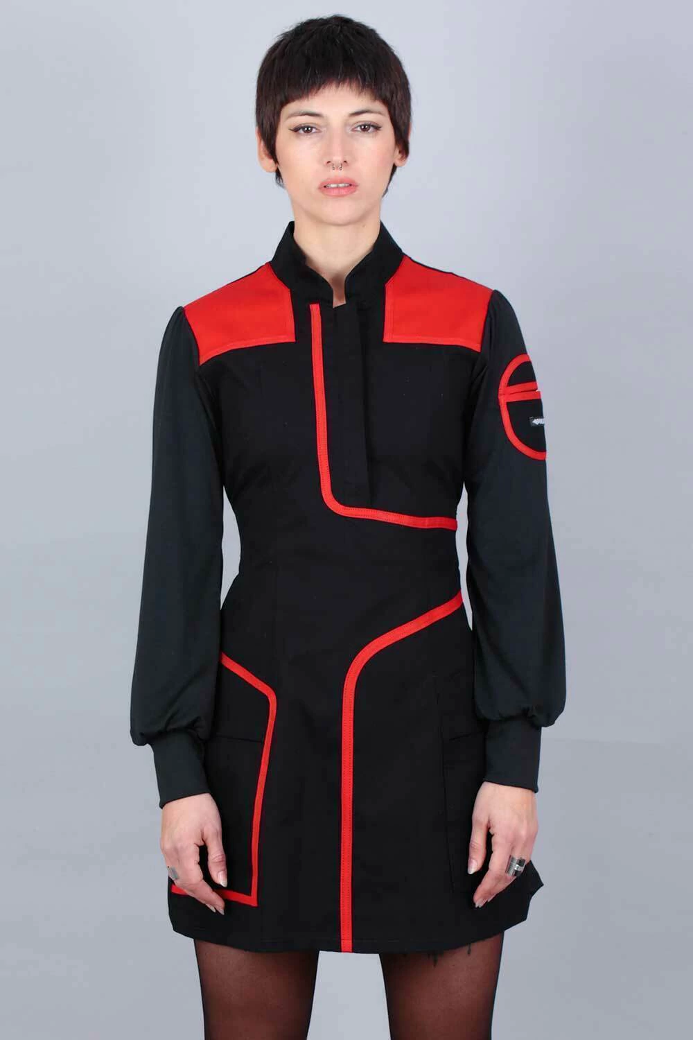 Vestido Diamante de tu ser (negro y rojo)