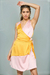 Vestido Esistenzialista (mostaza y rosa)