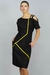 Vestido What is art? (negro y amarillo) - tienda online