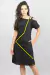 Vestido What is art? (negro y amarillo)