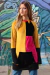 Vestido Hermandad (plush mostaza/negro/fucsia)