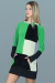 Vestido Hermandad (plush verde/negro/agua)
