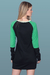 Vestido Hermandad (plush verde/negro/agua) - comprar online