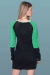Vestido Hermandad (plush verde/negro/agua) - comprar online