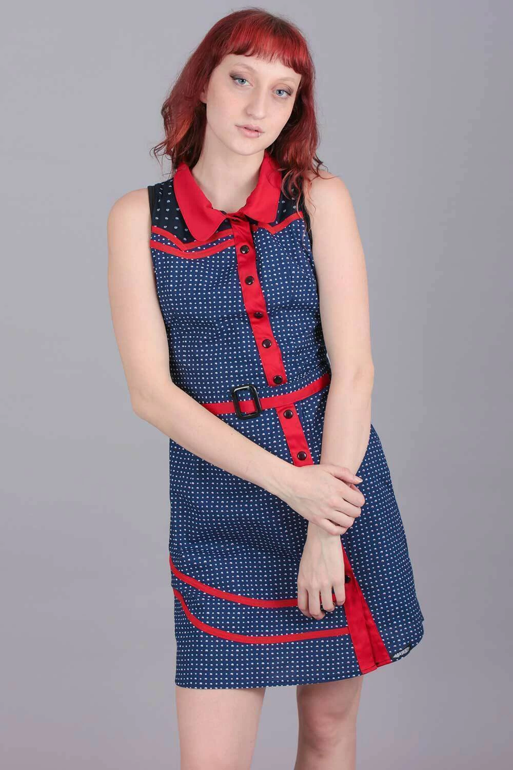 Vestido Luis (azul francia estamp)