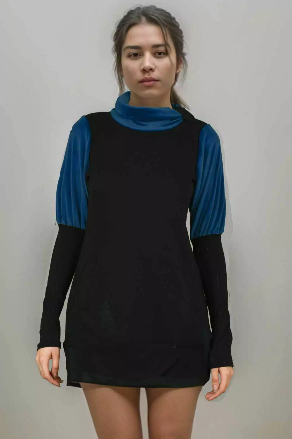 Vestido Seres Benditos (negro c/azul)