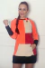 Vestido Hermandad (plush naranja/beige/rojo) - buy online