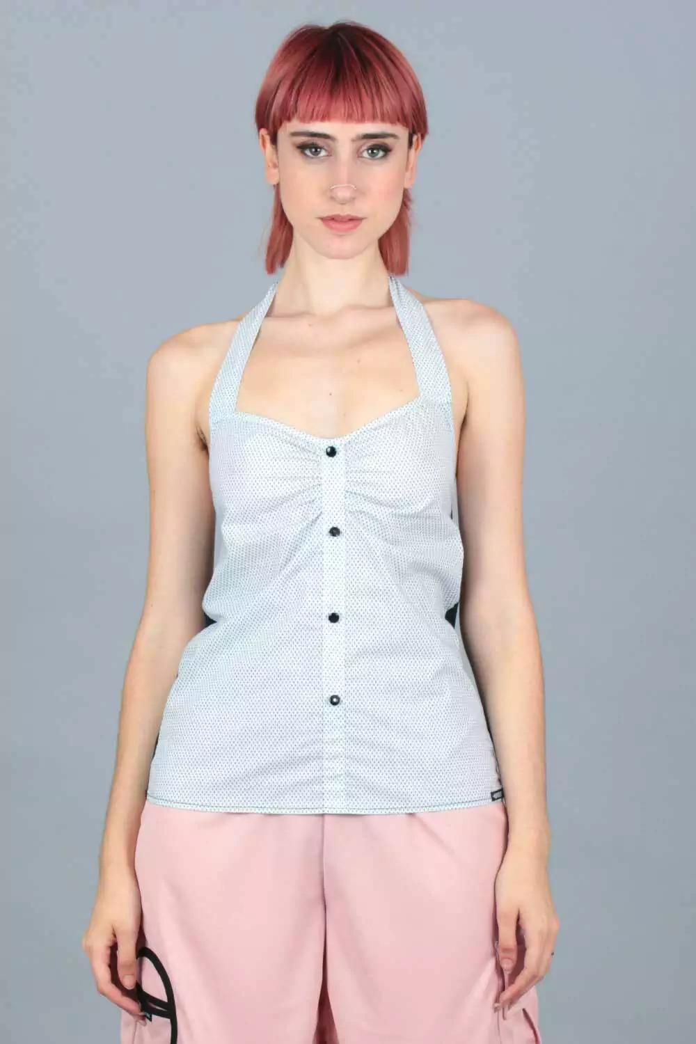 Blusa Deseo Palabra (blanco puntitos)