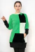 Vestido Hermandad (plush verde/negro/agua) en internet