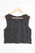Top Remera Ovni (negro jaspeado)