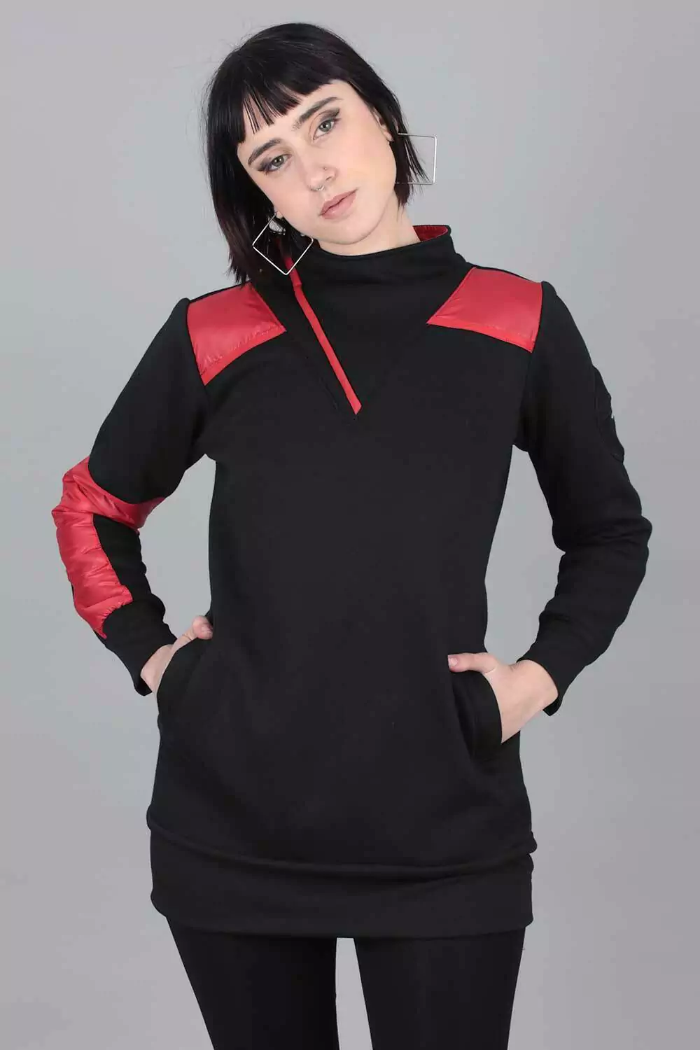 Vestibuzo Brillando en la oscuridad (negro y rojo)