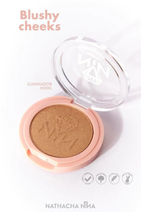 NINA MAKEUP: BLUSHY CHEEKS " ILUMINADOR HOWL"