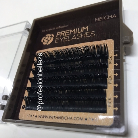 NEICHA: PREMIUM EYELASHES MINI. Pestañas para extensión de pestañas. "Largo MIX (leer descripción)", "Curvatura: C". "Grosor: 0.2T"