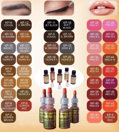 KP: PIGMENTOS PARA MICROBLADING Y MICROPIGMENTACIÓN. (colores disponibles: solo los que ves en las variantes)