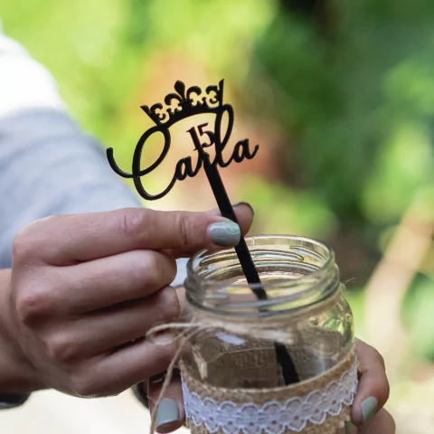 Revolvedores souvenir regalo souvenirs Guayaba Laser La Plata corte y grabado laser agitadores personalizados para tragos bebidas palitos para vasos identificadores acrilico colores plastico negro boda casamientos fiestas eventos festejos regalos