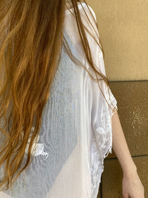 KAFTAN CREPE BORDADO WHITW