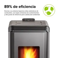 Imagen de Calefactor a pellet Hera+ Charcoal