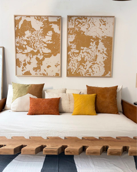 Set x5 almohadones Teja Avellana - comprar online