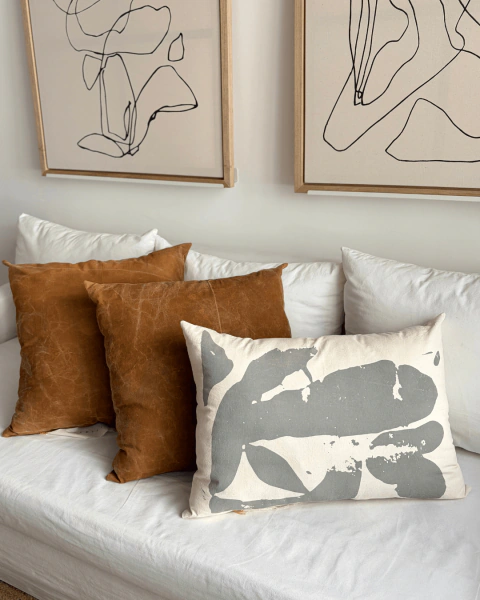 Set x3 almohadones Raíz | 1 de 70×50 + 2 de 60×60 cm