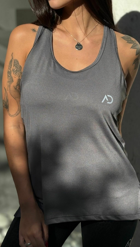 Musculosa competicion gris