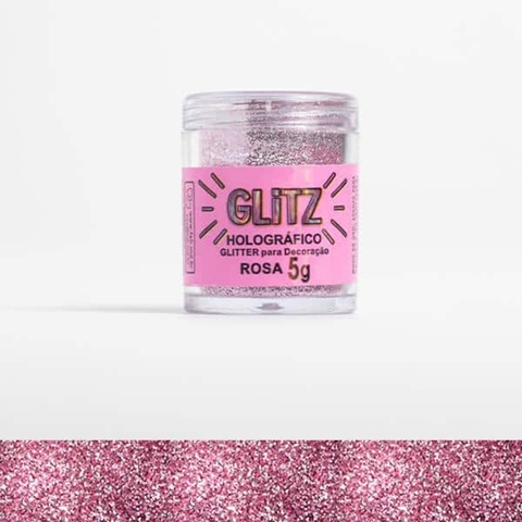 GLITTER GLITZ HOLOGRÁFICO - ROSA