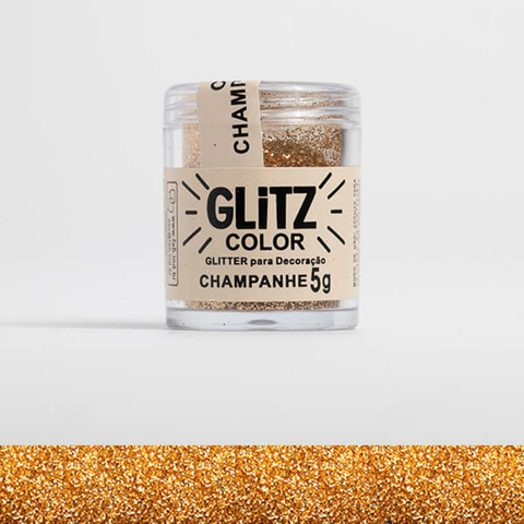 GLITTER P/ DECORAÇÃO GLITZ COLOR - CHAMPANHE